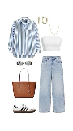 Capricorn Summer Outfits, Insecure Outfits, Classy Going Out Outfits, Linen Shirt Outfit, Looks Adidas, Europe Travel Outfits, Outfits Con Jeans, Casual Summer Outfits For Women, Modesty Outfits