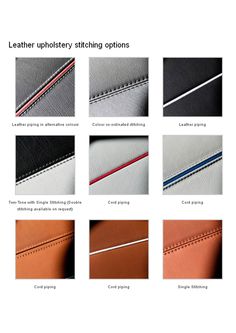 leather upholstery stitching options