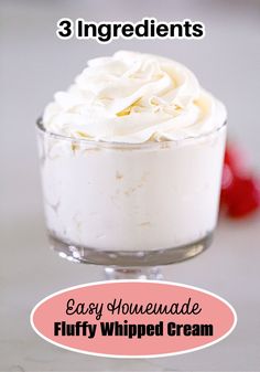 Ultimate Fluffy Homemade Whipped Cream Half And Half Whipped Cream Recipe, How To Make Homemade Whip Cream, Whipped Heavy Cream, Cool Whip Homemade, Easy Whip Cream Recipe, Whipped Cream From Heavy Whipping Cream, How To Make Cool Whip With Heavy Cream, How To Make Homemade Cool Whip