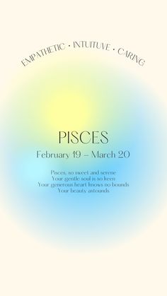 an advertisement for pisces on march 20th