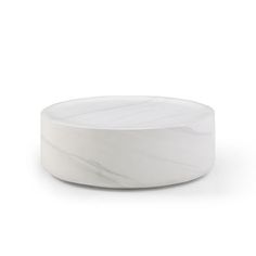 a white marble coffee table on a white background