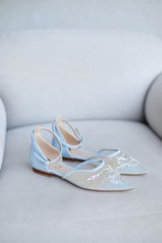 Wedding flats 'Flo Flats' are handcrafted from soft Italian something blue suede with handmade embroidery on the soft mesh.  Inside there is a soft memory foam insole, which gives a feeling of additional comfort when walking. Tunit outsole is made of a mixture of leather chips and rubber, it's more wear-resistant than leather and more durable. This type of outsoles is great for countries with rainy climates. Also, we use soft natural upper materials that wear well and take the shape of the foot. Blue Wedding Boots, Blue Flats Wedding, Flat Bridal Sandals, Blue Wedding Flats, Flats With Ankle Strap, Bridal Flat Sandals, Embroidery Beaded, Wedding Boots, Pearl Anklet