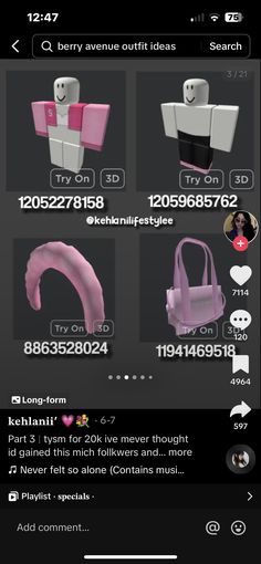 the screenshot shows different types of bags and purses, including one with pink handles