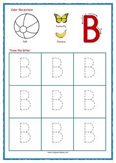 the letter b worksheet for children to learn how to write and draw letters