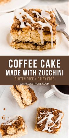 coffee cake made with zucchini gluten free and dairy free