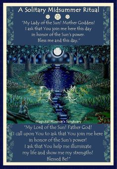 a poem written in blue and white with an image of a forest at night