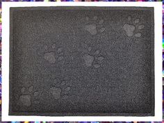 DM Cat Litter Box Debris Catcher Mat,Kitty Scatter Control Rug,16x12 Inches,5 Colors Available (Black)