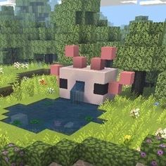 Cute Ideas To Build In Minecraft, Cute Things To Build In Minecraft Outside, Cute Ideas For Minecraft World, Cute Minecraft Ideas House, Aesthetic Builds In Minecraft, Cute Things Minecraft, Hello Kitty Minecraft House Ideas, Cute House To Build In Minecraft, Cute Things To Make On Minecraft