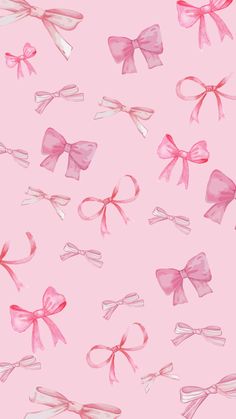 watercolor bows on pink background for wallpaper or wrapping paper with white and red stripes