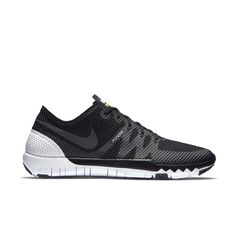 Nike+Free+Trainer+3.0+V3++-+LIGHTWEIGHT+FLEXIBILITY.+ALL-AROUND+CONTROL. The+Nike+Free+Trainer+3.0+V3+Men's+Training+Shoe+is+made+with+hexagonal+flex+grooves+and+a+low-profile+Phylite+midsole+to+give+you+a+natural,+flexible+ride+and+premium+lightweight+cushioning.+Flywire+technology+and+no-sew+skin+overlays+provide+supportive+lockdown+and+streamlined+durability. Benefits Mesh+and+synthetic+leather+upper+give+you+breathability+and+a+lightweight+feel Flywire+technology+in+the+midfoot+wraps+the+arc Nike Tavas, Nike Gym Shoes, Sneakers Nike Jordan, Black And White Nikes, Kicks Shoes, Mens Training Shoes, Nike Elite, Avicii, Nike Basketball Shoes