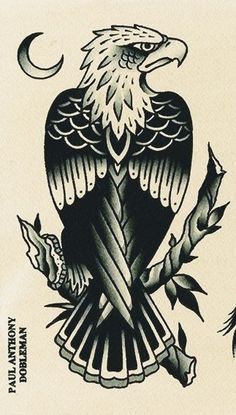 Sailor Jerry Eagle Tattoo, Sailor Jerry Eagle, Tattoo Sailor, Traditional Eagle, Traditional Eagle Tattoo, Traditional Tattoo Drawings, Tato Tradisional, Traditional Tattoo Old School