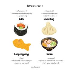 there are different types of sushi and what they mean them to eat each other