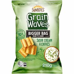 sunbees grain waves bag with sour cream and chives