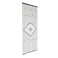 a decorative wall hanging made out of metal rods and beaded with beads on it