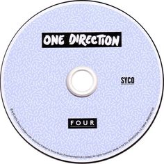 a cd disc with the word one direction on it