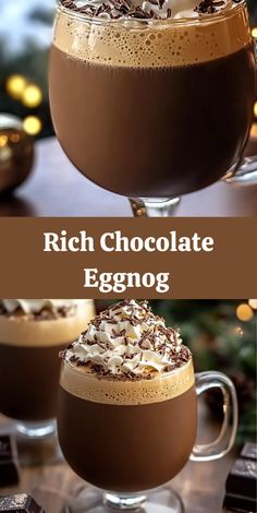 Love eggnog? Take it to the next level with this rich and indulgent chocolate eggnog recipe. Perfect for cozy winter evenings and festive gatherings, this recipe is a must-try for chocolate lovers! Chocolate Eggnog, Eggnog Ice Cream, Mini Candy Canes, Creamed Eggs, Chocolate Shavings, Dark Chocolate Chips, Homemade Chocolate, Delicious Chocolate