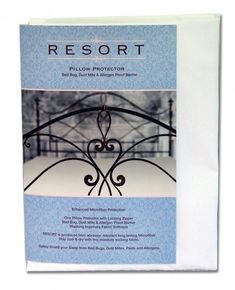 a book with an iron gate on it's front cover and the title resort pillow protector