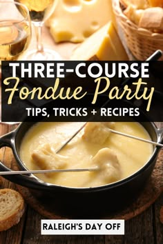 fondue party Non Dairy Fondue Recipes, Fondue Party Invitations, Kid Friendly Fondue Recipes, Diy Fondue Pot Ideas, New Year’s Eve Fondue, Sauces For Fondue Dipping, Fondue At Home Ideas, Fondue Menu Ideas, How To Fondue At Home