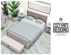 a bed room with a neatly made bed and two nightstands next to each other