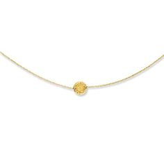 The simplest designs boast stylish staying power. Fashioned in warm 14K gold, this striking bead chain is centered with a single textured bead that catches the eye. A smart look with just about any attire, this 18.0-inch necklace is polished to a brilliant shine and secures with a spring-ring clasp. 14k Yellow Gold Necklace, Gold Vinyl, Single Bead, Peoples Jewellers, Gold Bead Necklace, Diamond Rings Bands, Yellow Gold Chain, Chain Link Necklace, Chain Pendants