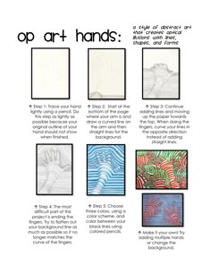 the instructions for how to draw hand prints