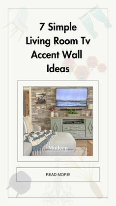 the book cover for 7 simple living room tv accent wall ideas, by read more