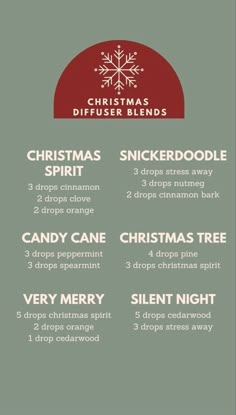 December Diffuser Blends Young Living, Essential Oil Christmas Diffuser Blends, Essential Oil Recipes Christmas Diffuser Blends, Oil Mixtures For Diffuser, Christmas Young Living Diffuser Blends, December Essential Oil Blends, Young Living Christmas Diffuser Blends, Christmas Blends Essential Oils, Essential Oils Christmas Blends