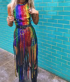 Festival Outfits Australia, Electro Festival Outfit, Look Da Festival, Pride Parade Outfit, Fest Outfits, Rainbow Outfit, Festival Inspiration, Outfit Combos, Rainbow Fashion