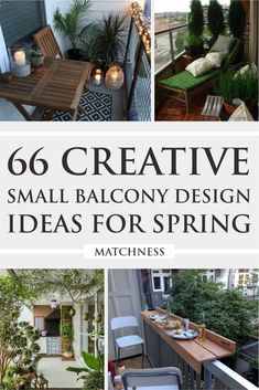 an outdoor patio with chairs, tables and plants on the balcony is featured in this article