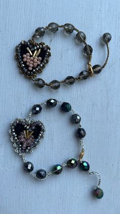 Mixed Media Jewelry, Fiber Jewelry, Assemblage Jewelry, Heart Crafts, Wrist Cuffs, Beaded Accessories, Beaded Jewelry Diy