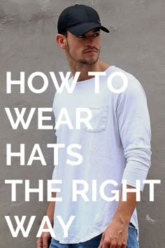 Caps For Men Style, Mens Baseball Cap Outfit, Hat Men Outfit, Cap Outfit Men, Baseball Cap Outfit Men, Baseball Cap Outfits, Hat Outfits Summer, Men Hats Styles, Fedora Outfit