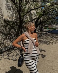 Ribbed Tube Dress curated on LTK Pregnant Summer Aesthetic, Bump Outfits Spring, Pregnancy Style 2024, Summer Outfits Pregnant, Pregnant Fashion Summer, Pretty Pregnant Outfits, Stylish Pregnancy Outfits Summer