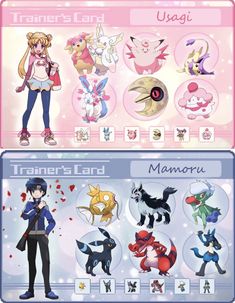 the pokemon characters are all different colors and sizes, but there is no image to describe