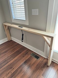 "This handmade wood behind the couch powered sofa table, with custom sizes, is perfect for filling the space between your couch and wall and gaining some additional useful storage. This powered console table comes standard with one black power receptacle (as pictured) that includes two standard ac plugs, two usb-a ports and one usb-c port. The tables are left unfinished meaning no stain or top coat will be applied. The tables will be sanded and ready for stain.  This unit at 5\"D is not designed to be a freestanding unit. It is designed to be placed between the couch and wall.  If you want a second or a third power receptacle outlet on the table, please select \"additional outlet\" under the \"length and depth\" drop down and add to your cart, and check out with both the table and add-on a Rustic Sofa Tables, Palette Patio Furniture, Table Behind Couch, Behind The Couch, Narrow Sofa Table, Rustic Sofa, Behind Couch, Diy Sofa Table, Diy Patio Furniture Cheap