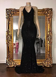 Sexy 2024 Black Halter Mermaid Sequence Backless Prom Dresses Outdoor Silhouette, Sequin Prom Dresses Mermaid, Black Sequin Prom Dress, Prom Girl Dresses, Prom Dresses 2019, Sequin Prom Dress, Sequin Evening Dresses, Prom Dress Inspiration, Sequin Prom Dresses