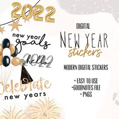 the new year stickers are available for everyone to use on their own wallpapers