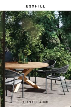 an outdoor table and chairs with text overlay that reads, bexhill