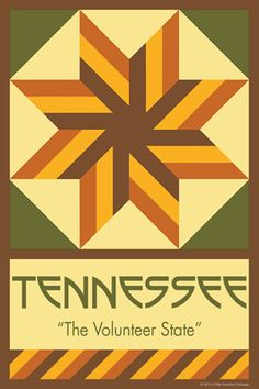 the tennessee state quilt pattern is shown