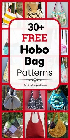 many different bags with the words free hobo bag patterns