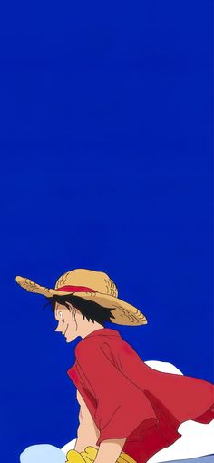 a drawing of a man in a cowboy hat sitting on a cloudless ground with his back to the camera