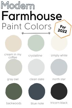 the modern farmhouse paint colors are available in different shades and sizes, including grays, white