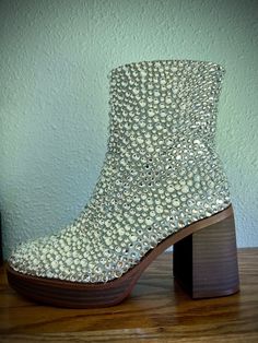 Rhinestone boots, women's size 6.5 but run a bit large. These were hand painted and rhinestoned using all glass rhinestones. Boot Shoes Women, Womens Boots, Shoe Boots, Womens Sizes, Etsy Accessories, Bathing Beauties, Women Shoes, Hand Painted, Accessory Gift