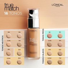 True Match True Match Loreal, Base Loreal, How To Choose Foundation, Makeup 2022, Romantic Perfume, True Match Foundation, Loreal True Match, Skin Tone Makeup, Loreal Paris Infallible