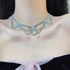 Length: 31-40cm Choker Necklace Silver, Pendant Choker Necklace, Pendant Choker, Necklace Silver, Layered Necklaces, Silver Necklaces, Choker, Choker Necklace, Pendant