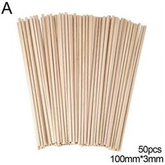 50mm long wooden sticks for making crafts, crafting or diy projects - natural wood