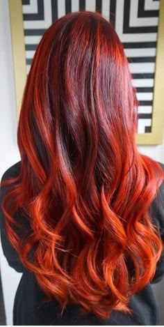 Red hair (pretty) Fiery Hair Color, Beautiful Red Hair, Redhead Beauty, Ombre Hair Color, Auburn Hair