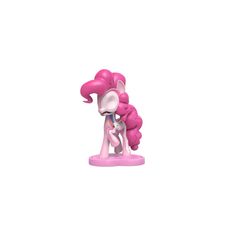 the pink pony is standing on its hind legs