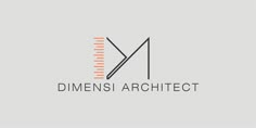 the logo for an architecture firm that has been designed to look like it is holding a ruler