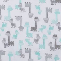 an image of a giraffe and zebra pattern on a white background with blue accents