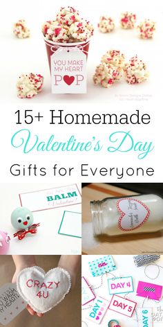 valentine's day gifts for everyone to make with the kids, including popcorn and candy